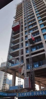 গরম গ্যালভানাইজড SCE400G নির্মাণ কর্মী লিফট র্যাক এবং পিনিয়ন টাইপ র্যাক এবং পিনিয়ন নির্মাণ লিফট